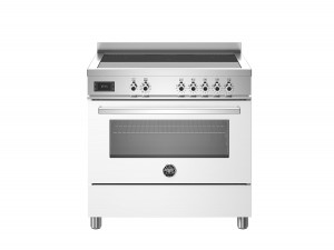 Bertazzoni Professional-serien. 90 cm spis, 5 zon induktionshäll med flexizone, singelugn med varmluft + grill*. Vit. (PRO95I1EBIT) - 5 års garanti
