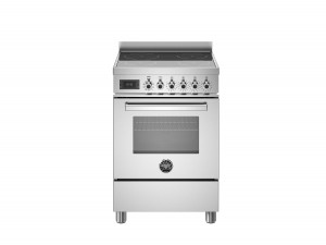 Bertazzoni Professional-serien. 60 cm spis, 4 zon induktionshäll, singelugn med varmluft + grill. Rostfri. (PRO64I1EXT) - 5 års garanti