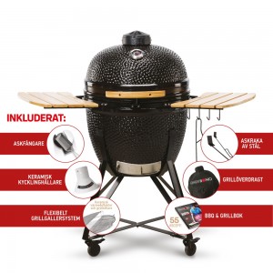 Kamado Bono kolgrill. (Grande) Svart. 23