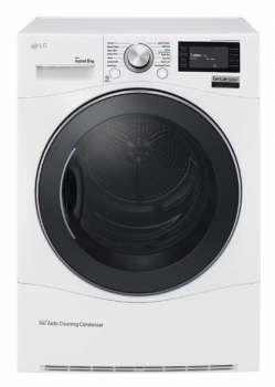 LG Torktumlare. 8 kg. ECO-Hybrid. Inverter teknologi. Självrengörande kondensor. Wi-Fi. (RC8084AV3W) - Fri hemleverans