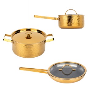 Vargen & Thor BRASSA.2 - Set, 3st kokkärl (Mässing) - 2 års garanti