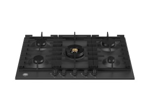 Bertazzoni Modern-serien. 75 cm gashäll med central wok. 5 zoner. (Matt svart) (P755CMODNE) - 5 års garanti