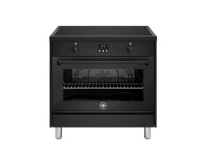 La Germania induktionsspis. 4 zoner.  90 cm. 1 ugn. Matt svart. (AMN964IENNE) Fri hemleverans. - 1 års garanti