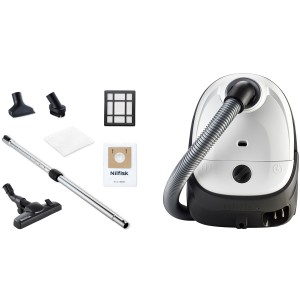 Nilfisk One golvdammsugare. 750W. 8m räckvidd. 2,1L. Vit. (WB10P05A - 128350581) - Fri frakt, omgående leverans