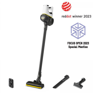 Kärcher Skaftdammsugare VC4. 350W. Tankkapacitet: 650 ml. 3-stegs filtersystem. Väggfäste m. laddningsenhet. (11986300) - Fri frakt, omgående leverans