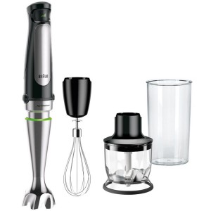 Braun Stavmixer MultiQuick 7. 500W. 3 tillbehör. Rostfri/Svart. (MQ7025X) - Fri frakt