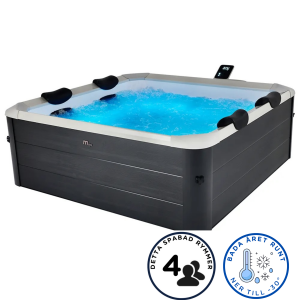 M-Spa Spa bad 4p - Oslo Plus XL Aero Frame (F-OS063WAP) Fri hemleverans. - 2 års garanti