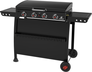 Landmann stekhäll (Plancha 4.0). 4 huvudbrännare. 2-i-1 flexibilitet. Stekyta: 75,5x33,5 cm. Svart. - Fri hemleverans