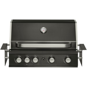 Mustang gasoldriven inbyggnadsgrill. Black Pearl 4. 4 brännare. Grillyta: 71 × 46 cm. Rostfritt stål. (639613) - Fri hemleverans