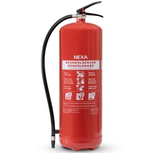 NEXA pulversläckare 12kg. 55A 233B C. Röd. (13412) - Fri frakt