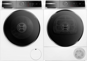 Bosch Serie 6. Tvätt & Tork – 11 kg + 9 kg. 1600 varv/min. Värmepump. i-DOS. Iron Assist. Home Connect. Smart Dry. Vit. (WGB266ACSN) + (WQB246DASN). Fri hemleverans. - 2 års garanti