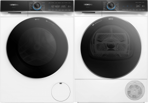 Siemens iQ700. Tvätt & Tork – 11 kg + 9 kg. 1600 varv/min. Värmepump. i-DOS. smartFinish. Home Connect. intelligentDry. Vit. (WG66B2CLDN) + (WQ46B2DPDN). Fri hemleverans. - 2 års garanti