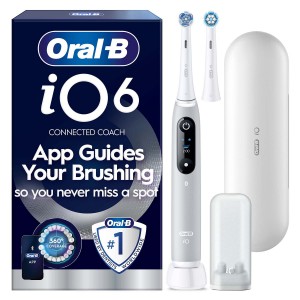 Oral-B Eltandborste iO6 Grey Opal, 1 Extra Refill. (067805) - Fri frakt