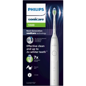 Philips Eltandborste Sonicare 5500. Vit. (HX7110/01) - Fri frakt