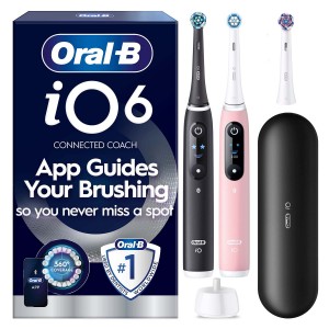 Oral-B Eltandborste iO6. BlackLava/PinkSand. Sens Duo. 1 Extra Ref. (067508) - Fri frakt