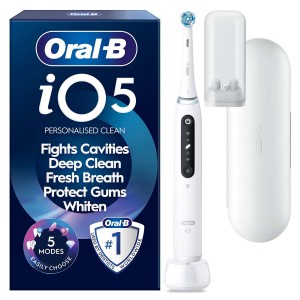 Oral-B Eltandborste iO5 Quiet White. (068086) - Fri frakt