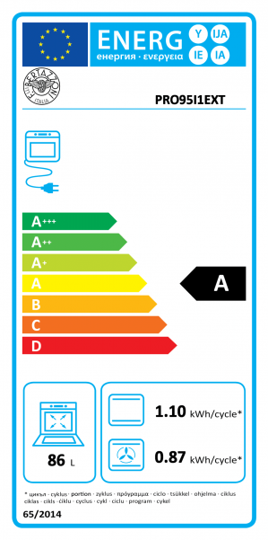 Energidekal Bertazzoni Professional-serien. 90 cm spis, 5 zon induktionshäll med flexizone, singelugn med varmluft + grill*. Rostfri. (PRO95I1EXT) - 5 års garanti