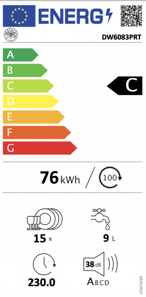 Energidekal Bertazzoni helintegrerad diskmaskin 60 cm. Sliding door. Snickerilucka ingår ej. (DW6083PRTS) Fri hemleverans. - 5 års garanti
