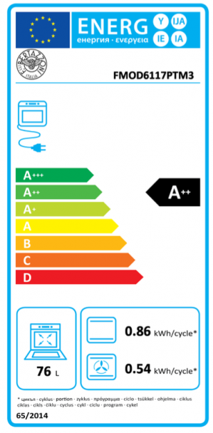 Energidekal Bertazzoni Modern-serien. 60 cm inbyggnadsugn. Pyrolys. TFT-display. 80L. Brons. Blank. (FMOD6117PTM3) - 5 års garanti