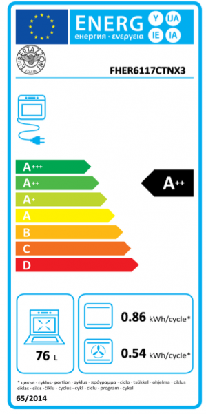 Energidekal Bertazzoni Ångugn med pyrolys samt TFT-skärm, mattsvart/krom, Heritage-series (FHER6117CTNX3) - 5 års garanti